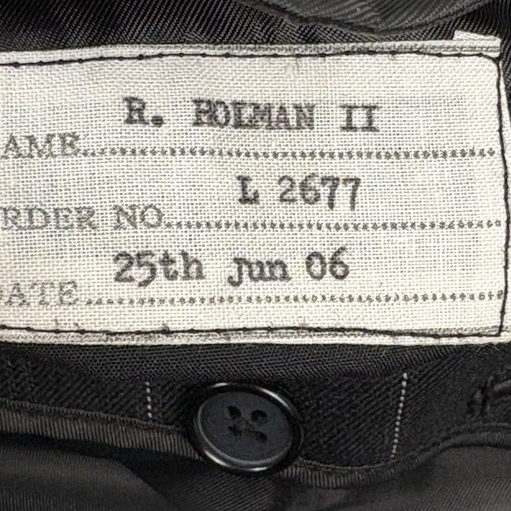 Bespoke VTG Y2K Loro Piana Super 120s K. Ratan DB Blazer 40R Charcoal Pinstripe - Picture 13 of 15